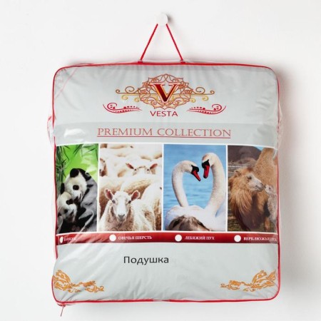 The pillow "Tsar’s dreams", size is 70x70 cm, cotton 100%, swan fluff, perkal-2