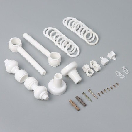 Binide cornice, 180 cm, d = 2.8 cm, white color-2