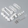Binide cornice, 180 cm, d = 2.8 cm, white color