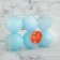 Set of balls plastic D-6 cm, 6 pcs "shine" blue