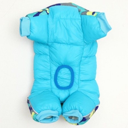 The jumpsuit printed with the lock on the back, size 18 (DS 31, OG 46, Osh 38 cm), blue-6