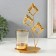 Summary metal, glass per 1 candle "leaves-rombic" d = 4.7 cm, gold 13x8x20.5 cm