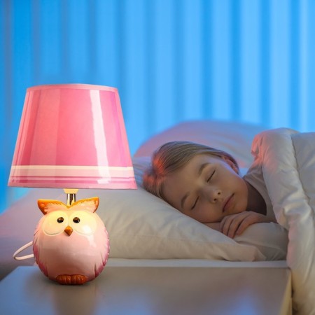Lamp children's ceramics "Pink bird" 1x40W E14 20x20x30 cm Risalux-6