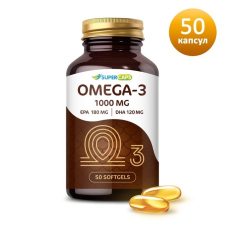 Supercaps Omega-3 50 capsules (1000 mg) food supplement