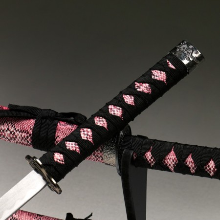 Suv. Product Katana 2V1 on a stand, scabbard to leatherette, snake Bordeaux 47/71cm-5