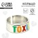 Metal ring "Toxic", 1.7 cm