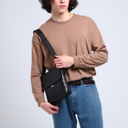 Male bag, black color-5