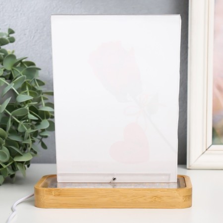 Photo frame 13x18 cm with backlight "Glass Transparent pebbles" USB 16x9x20 cm-3