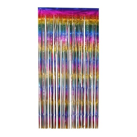 Festive curtain "Rain", p. 200 x 100 cm, rainbow