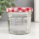 Bank for suppositories Glass with a polyhedron cover is a transparent 100 ml 6.7x6.7x6.5 cm