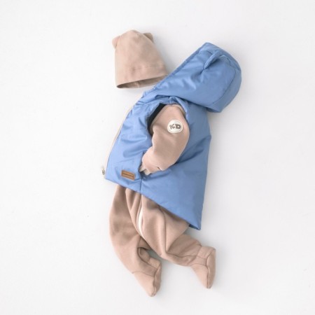 Beginning children's insulated kinderlitto "Orsetto", height 92-98 cm, blue color-3