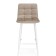 Hilly stool for metal/velor, black/beige 43x42x93 cm