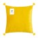 Decorative pillowcase with brushes Ethel color yellow, 45x45 cm, polyester, velor