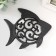 Souvenir of cast iron stand "Fish in patterns" 19x16.5 cm