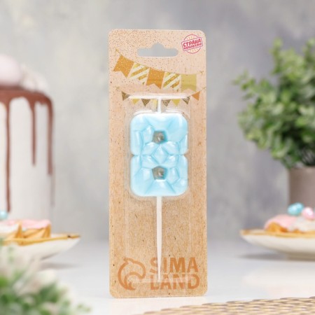 Candle for the cake "ice", the number "8, blue-1