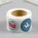 New Year Sticker Paper "Fox" d = 2.5 cm 252 pcs in the roll