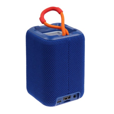 Portable column F68, 5 W, 600 mAh, backlight. Micro SD, blue-4
