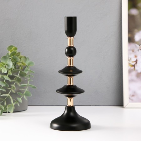 Summary metal per 1 candle d = 2 cm "Irada" with gold 9x9x24 cm-1
