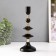 Summary metal per 1 candle d = 2 cm "Irada" with gold 9x9x24 cm