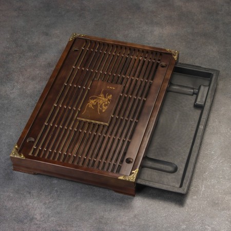 Tray for the tea ceremony, chaban, 43 x 28.5 x 5 cm, Japanese oak-2