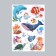 Plastic sticker multi -layer "sea life" mix 60x35 cm