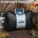 Car gift, bone, on a headrest, "real man", eco -leather, black, 16 x 24 cm