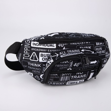 Board belt on lightning, external pocket, black color-2