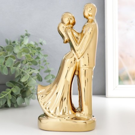 Souvenir Ceramics "Lovers" gold 22x10x6.5 cm-3
