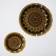 Diningral “Mehendi”, 7 objects: D = 30 cm - 1 pc, D = 18 cm - 6 pcs, gold, black color