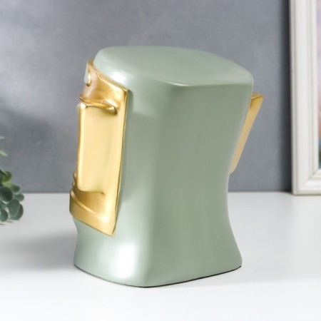 Souvenir Polystone Salvetnitsa "Aboriginal with a sharp nose" green-gold 19x12x20 cm-4