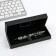 Gift handle in a case to the leatherette "Good luck in everything!", Blue pasta 1.0 mm
