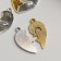 Decor for creativity Metal "Heart two halves - lock and key" Gold and silver 3x2.7 cm 476826