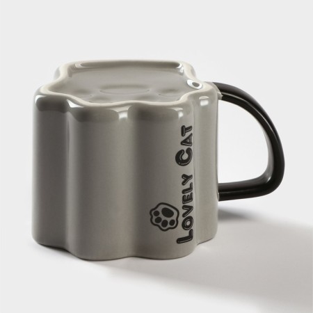 Ceramic Tiger Coramic mug, 350 ml, gray color-2