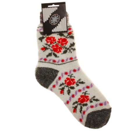 Women's woolen socks "Spring", white color, size 25-3