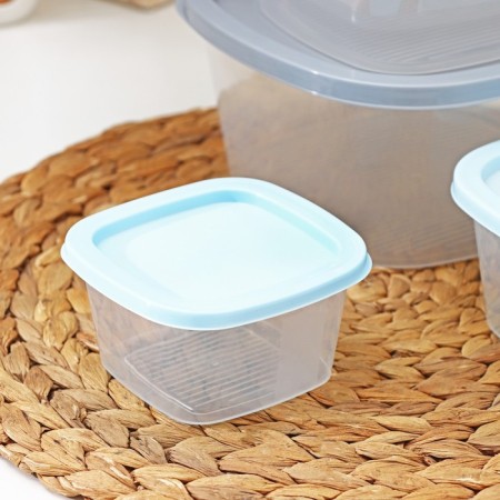 A set of food containers Ricco, 4 pcs: 230 ml, 500 ml, 900 ml, 1.55 l, square, assorted color-4