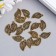 Decor Metal for creativity "Golden openwork leaf" set of 16 pcs 1.8x1 cm