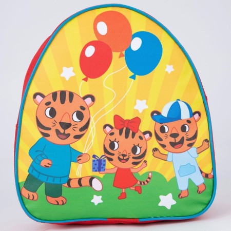 Baby backpack for the boy "Tigers", 23x20.5 cm, lightning department-1
