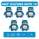 Set a foil ball 26 "Blue cat, 5 pcs.