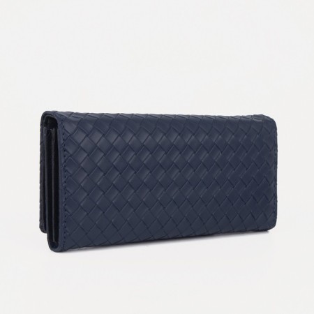 Women's wallet on magnet, blue color-1