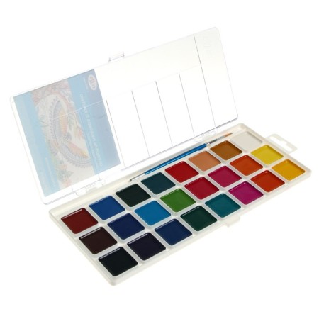 Watercolor 24 colors "Gamma" "Classic", honey, with a brush, plastic-1