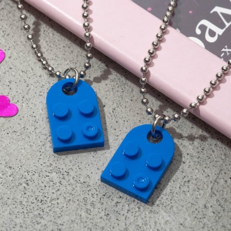 Kulons "Demetrons" Lego, blue color in silver, 40 cm-2