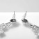 Earrings with pearls "crosses" on beads, white color in silver