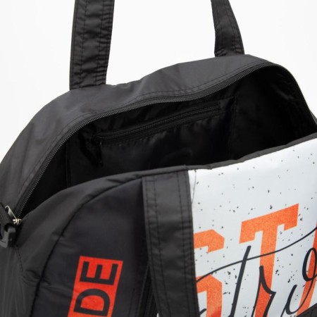 Sports bag, lightning department, external pocket, long belt, black color-3