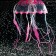 Decor for the Aquarium "Medusa" Silicone, with a neon effect, 10 x 10 x 20.5 cm, pink