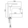 Comer for the Accoona A9666 sink, single -leaf, brass, chrome