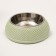 Metal bowl on a plastic base, 18.5 x 18.5 x 6 cm, green