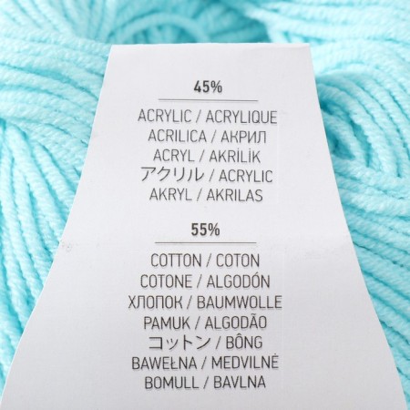 Yarn "jeans" 55% cotton, 45% acrylic 160m/50g (76 St. Biryuzov.)-4