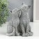 Souvenir Polystone "Cat and cat - washing" Gray 15x8x13 cm