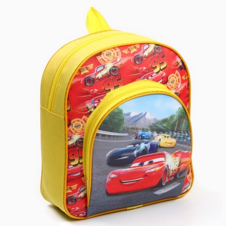 Backpack of a textile ditch with a pocket 25*24*9cm, wheelbarrows