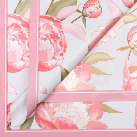 Matte Flower Film, Fleur, 55x55 cm, pink